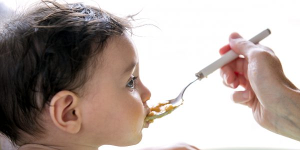 lunch or dinner time for baby in his high chair